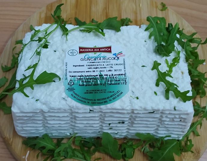 Formaggio fresco, primo sale, giuncata bianca, alle noci, alla rucola